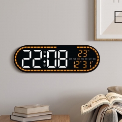 YD-GH9009 Simple Geometric Style Multi-function LED Electronic Decorative Clock for Guest Restaurants and Bedrooms Use
