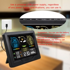Weather Station Wireless Digital Thermometer Temperature Humidity Monitor with Remote Sensor Barometer Portable Weather Station