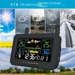 YJ-5062 Battery Powered Electronic Digital Indoor/Outdoor Wireless Temperature Humidity Meter Calendar Screen Weather Forecast Station