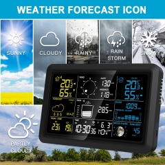 YJ-5107 WiFi Tuya Smart Indoor Outdoor Wireless Temperature Humidity Wind Speed Direction Weather Station with Rain Sensor