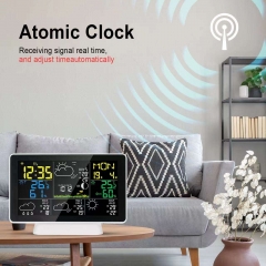 YJ-5065WIFI Tuya APP Color Display Digital Temperature Humidity Monitor Wireless Weather Station Wifi with Outdoor Sensor