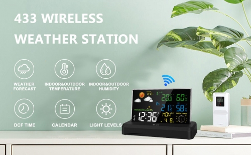 YJ-5112 Wireless Professional Weather Station With VA Full Color Display Screen