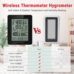 YJ-5108 Touch Scree Indoor Outdoor Thermometer Humidity Wireless Thermometer