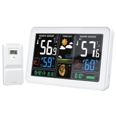 YJ-5111 EU Plug Digital Weather Station Forecast Weather Bed Clock Indoor Thermometer Hygrometer