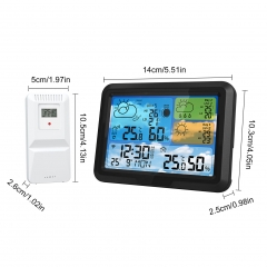 YJ-5087WIFI WiFi Weather Station Indoor/Outdoor Thermometer Home Weather Thermometer with APP Control Color Display Digital Weather Forecast
