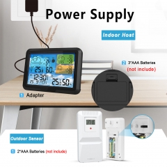 YJ-5087WIFI WiFi Weather Station Indoor/Outdoor Thermometer Home Weather Thermometer with APP Control Color Display Digital Weather Forecast