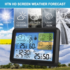 YJ-5087WIFI WiFi Weather Station Indoor/Outdoor Thermometer Home Weather Thermometer with APP Control Color Display Digital Weather Forecast