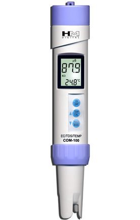 COM-100 3 in 1 Waterproof EC/TDS Monitor And Amp Temperature Combo Meter with ATC Automatic Calibration Datahold