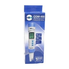 COM-100 3 in 1 Waterproof EC/TDS Monitor And Amp Temperature Combo Meter with ATC Automatic Calibration Datahold