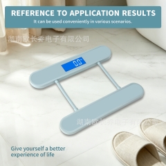 PT-1092 150KG Max Weighing Capacity Battery-Powered Tempered Glass 0.1kg Accuracy Foldable Bathroom Body Scale