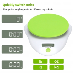 PT-2206 5kg/1g 10LB High Quality ABS Raw Material Food Measure Kitchen Scale