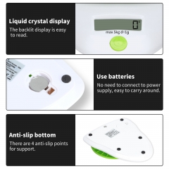PT-2206 5kg/1g 10LB High Quality ABS Raw Material Food Measure Kitchen Scale
