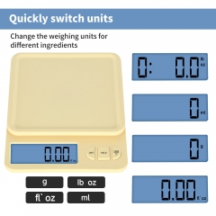 PT-2221 5kg/0.1g High Quality New Design Blue Light LCD Screen Home Kitchen Food Baking Scale