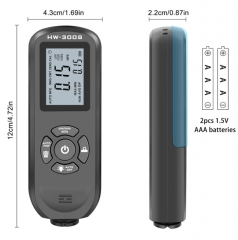HW-300S Thickness Gauge High Precise LCD Digital Automobile Film Thickness Meter Car Paint Coating Thickness Tester Tools