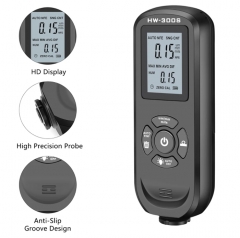 HW-300S Thickness Gauge High Precise LCD Digital Automobile Film Thickness Meter Car Paint Coating Thickness Tester Tools