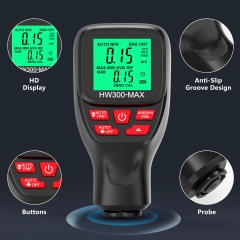 HW300-MAX Portable LCD Electronic Car Paint Film Thickness Gauge Tester Paint Tools Coating Thickness Gauge