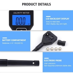 PH-98305 Portable Salinity Meter Model for Seawater Brine and Food Testing
