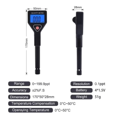 PH-98305 Portable Salinity Meter Model for Seawater Brine and Food Testing