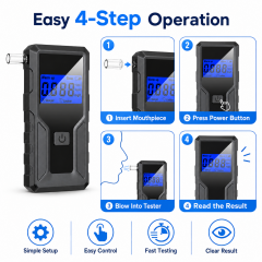 Professional Breath Alcohol Tester Digital Alcohol Detector Breathalyzer With Backlight Display Alcohol Tester
