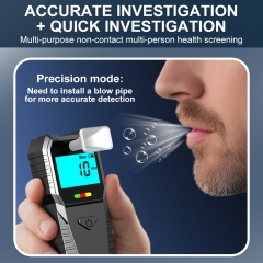 Professional High-Precision Semiconductor Alcohol Tester LCD Display 0.05% BAC Accuracy Portable Battery-Powered CE