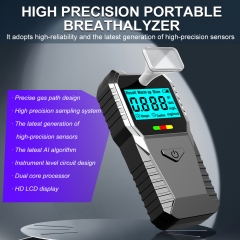 Professional High-Precision Semiconductor Alcohol Tester LCD Display 0.05% BAC Accuracy Portable Battery-Powered CE