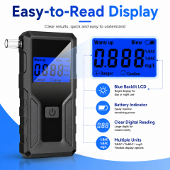 Professional Breath Alcohol Tester Digital Alcohol Detector Breathalyzer With Backlight Display Alcohol Tester