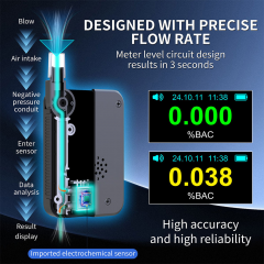 Professional Digital Breath Alcohol Tester with Electrochemical Sensor OLED Display High Accuracy