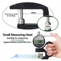 Digital thickness gauge 0-12.7mm/0.01mm, 0-12.7mm/0.001mm, 0-25.4mm/0.01mm, 0-25.4mm/0.001mm