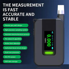 Professional Digital Breath Alcohol Tester with Electrochemical Sensor OLED Display High Accuracy