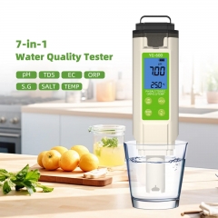 YG-600 7 in 1 Water Quality Tester PH/EC/TDS/SG/SALT Salinity ORP Oxidation Reduction for Fish Tank Seawater Quality Test