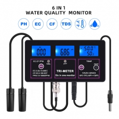 PH-217 6-in-1 Online Water Quality Tester Ph Meter Multi-Parameter Aquarium Ph/Temperature/Ec/Cf/Rh/Tds