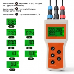YK-100 Handheld Digital 6-in-1 Dissolved Oxygen DO/pH/TDS/EC/SALT/TEMP Water Quality Tester