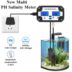 PH-2685 Digital Water Quality Tester Acidity Meter 2 in 1 PH Salinity Monitor for Aquariums