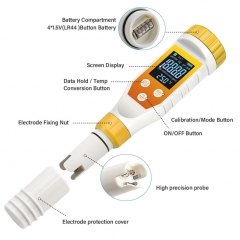 YY-1066C 7-in-1 Digital Water Quality Tester for Hy-drogen Water pH / H2 /TDS /EC /ORP /Salinity /Temperature Meter with LCD Display