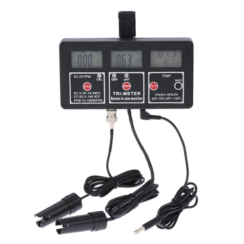 pH-218 online Digital ph Meter Professional 7 in 1 Water Testing Meter Monitor ORP/pH/EC/CF/TDS(PPM)/TEMP Tester