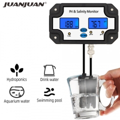 PH-2685 Digital Water Quality Tester Acidity Meter 2 in 1 PH Salinity Monitor for Aquariums