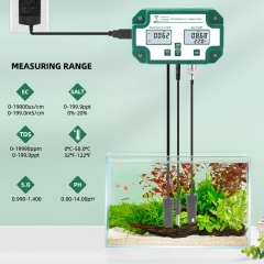 YY-W9909 Tuya Smart Wifi Online Water Quality Detector 6 In1 Multifunction PH Meter With Data Logger Function for Hydroponics