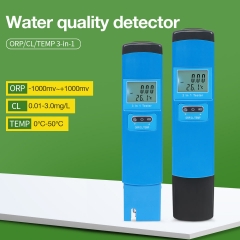 HW-98116 3-in-1 Water Quality Tester for ORP/CL/TEMP/H2 Temperature Meter for Pool Aquarium Hydroponics Detects Water Purity