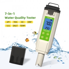 YG-600 7 in 1 Water Quality Tester PH/EC/TDS/SG/SALT Salinity ORP Oxidation Reduction for Fish Tank Seawater Quality Test