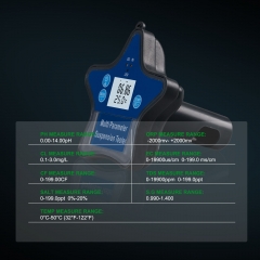 BT-BT818 Bluetooth Multifunctional Water Quality Meter for PH ORP EC TDS SALT CL SG and Temperature Testing