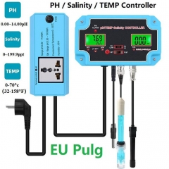 PH-2825 online PH Controller 3 in 1 Salinity TEMP Meter Monitor Seawater Horticulture Water Quality Tester Salimeter Acidimeter