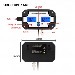 PH-2685 Digital Water Quality Tester Acidity Meter 2 in 1 PH Salinity Monitor for Aquariums