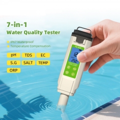 YG-600 7 in 1 Water Quality Tester PH/EC/TDS/SG/SALT Salinity ORP Oxidation Reduction for Fish Tank Seawater Quality Test