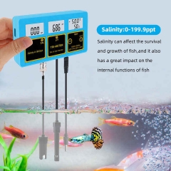 PH-215 110~120V Multi Parameter 6 in Monitor TRI Meter Salinity Meter 0-199.9ppt for Aquariums Aquaculture