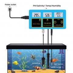 PH-215 110~120V Multi Parameter 6 in Monitor TRI Meter Salinity Meter 0-199.9ppt for Aquariums Aquaculture
