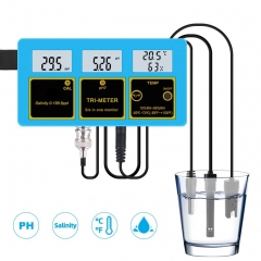 PH-215 110~120V Multi Parameter 6 in Monitor TRI Meter Salinity Meter 0-199.9ppt for Aquariums Aquaculture