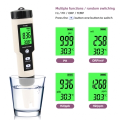YY-400 PH / ORP / H2 & TEM Hy-drogen Ion Concentration Water Quality Test Pen 4 in 1 PH Meter
