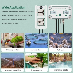 PH-W2823EU Online APP Control PH Controller Data Logger Function ECMeter Monitor 0-199.0ms/cm for Aquariums Hydroponics Aquacult pH Tester