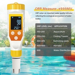 YY-1066C 7-in-1 Digital Water Quality Tester for Hy-drogen Water pH / H2 /TDS /EC /ORP /Salinity /Temperature Meter with LCD Display