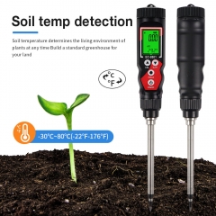 Portable 2 in 1 EC Temp Soil Detector EC-8801-Red Soil Tester Soil Meter Tester Test for Garden Farm Lawn Indoor & Outdoor